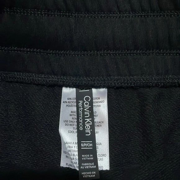 Calvin Klein Side Stripe Athletic mini Skirt Drawstring Size S Black Active - Picture 10 of 13